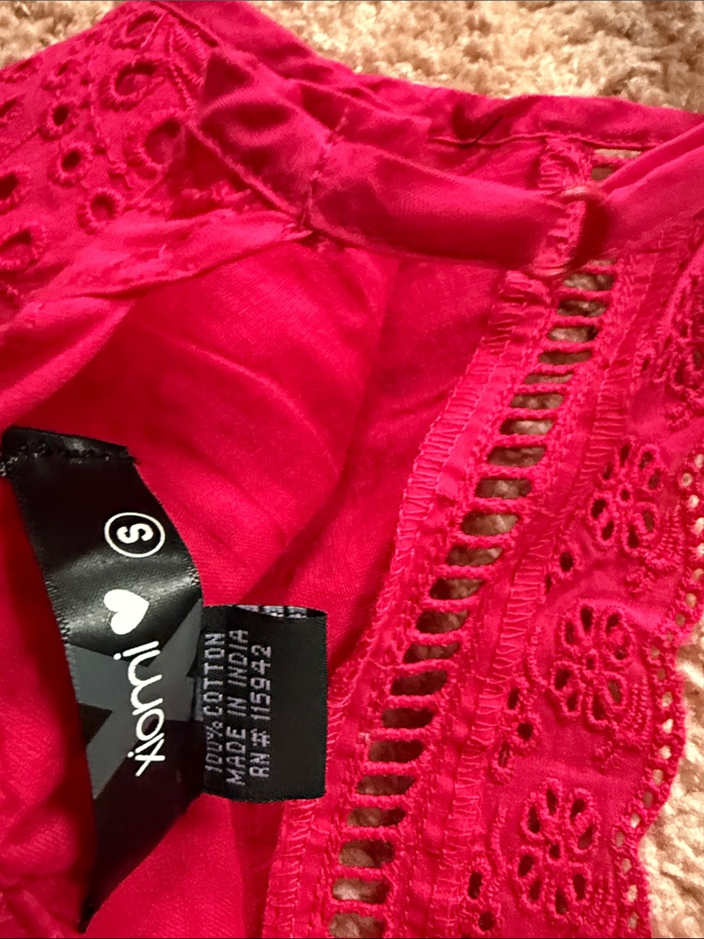 π NWT Jackpot Eyelet cotton strappy dress gipsy pink - Picture 7 of 10